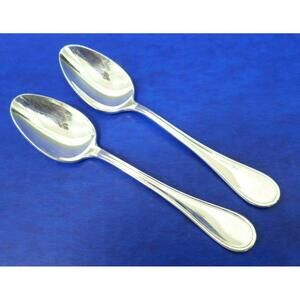 2 Guy Degrenne VERLAINE Silverplate France Flatware 5.5" FIVE O'CLOCK TEASPOONS